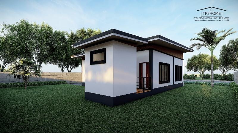 Picture of Simple One Story House Plan with Artistic Woodwork